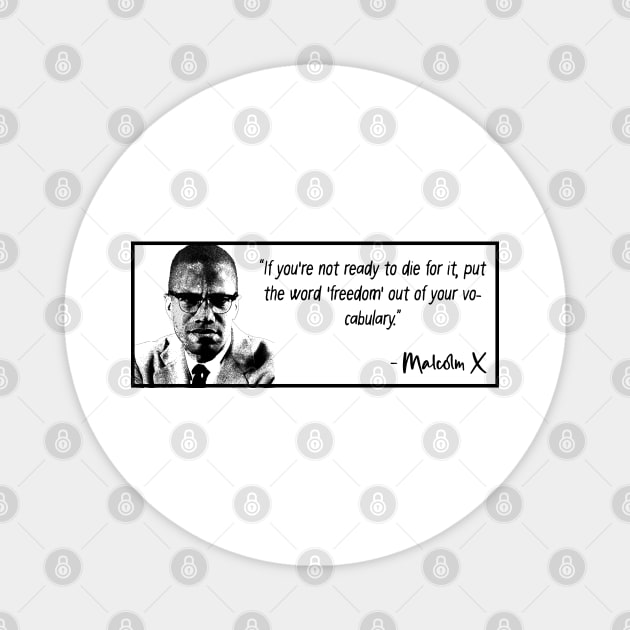 Malcolm X Magnet by Yethis